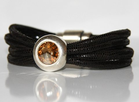 Lammeskind, Sort/Slv - Swarovski - TILBUD
