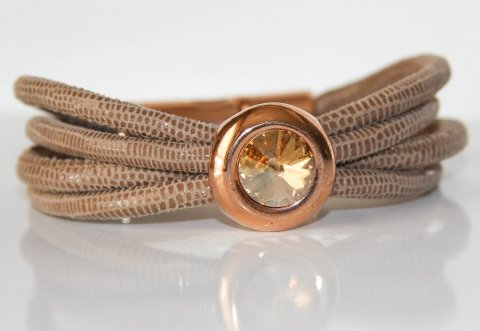 Lammeskind, Beige/Guld - Swarovski - TILBUD