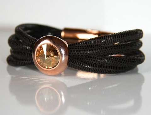 Lammeskind, Mokka/Guld - Swarovski - TILBUD