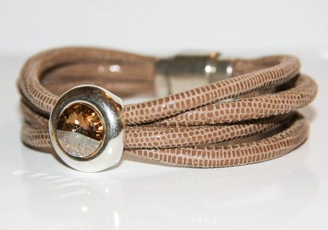 Lammeskind, Beige/Slv - Swarovski - TILBUD
