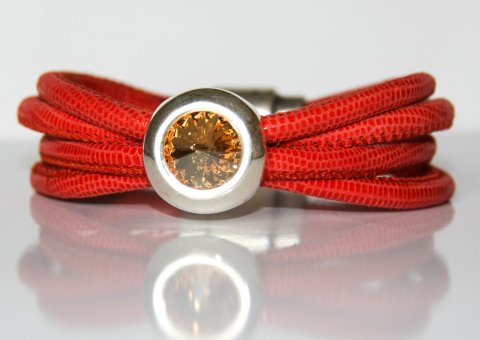 Lammeskind, Koral/Slv - Swarovski - TILBUD