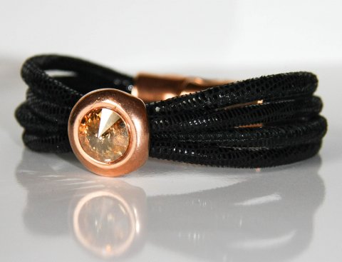 Lammeskind, Sort/Guld - Swarovski - TILBUD